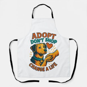 Delantal Camiseta Pet Adopt Love