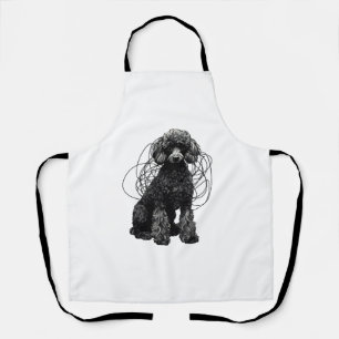 Delantal Camiseta Premium Black Poodle