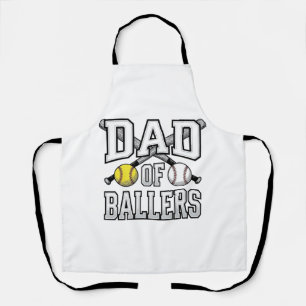 Delantal Camiseta Retro de béisbol y softball para papá de
