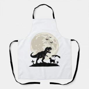 Delantal Camiseta Silueta Cementerio Perro Dinosaurio Bajo 