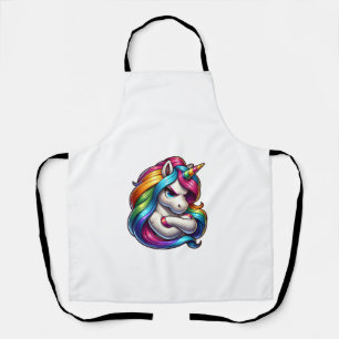 Delantal Camiseta sin mangas de unicornio con crin de arcoí