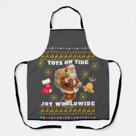 Delantal Camiseta Tri-Blend de celebración de Navidad