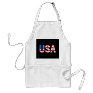 Delantal Camiseta USA Bandera Americana Patriótica Hombres