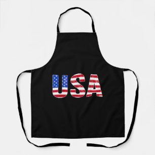 Delantal Camiseta USA Bandera Americana Patriótica Hombres