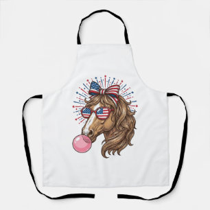 Delantal Camiseta Vector Vintage Goma de Burbuja Caballo Pa