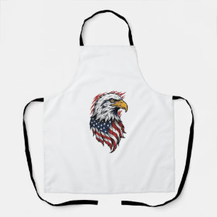 Delantal Camiseta vectorial de águila patriótica vintage_1