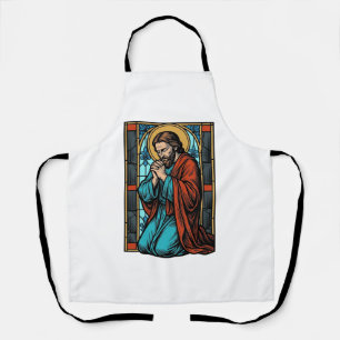 Delantal Camiseta vectorial de figura religiosa orando vint