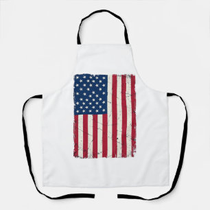 Delantal Camiseta vectorial de la bandera americana desgast