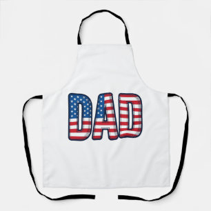 Delantal Camiseta vectorial patriótica de PAPÁ_1