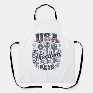 Delantal Camiseta vectorial patriótica USA Deja libertad