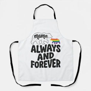 Delantal Camiseta Vintage Arcoíris Mama Bear Siempre Y Por