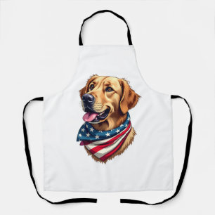 Delantal Camiseta Vintage Cabeza de Golden Retriever Patrió