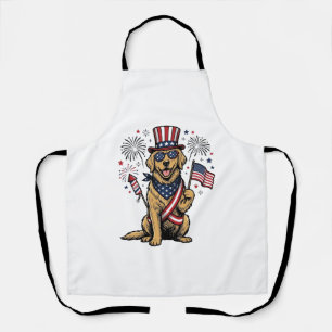 Delantal Camiseta Vintage de Fuegos Artificiales de Retriev