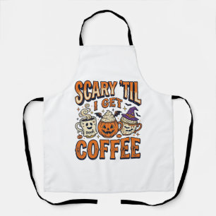 Delantal Camiseta Vintage de Halloween Café Espeluznante Ha