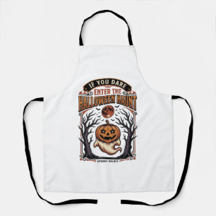 Delantal Camiseta Vintage de Halloween Calabaza Grabada Esp