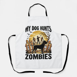 Delantal Camiseta Vintage de Halloween de Perro Cazador de