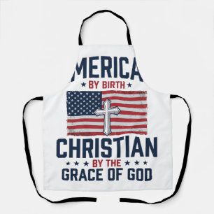 Delantal Camiseta Vintage de la Cruz de la Bandera Cristian