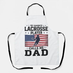Delantal Camiseta Vintage de Papá de Lacrosse Divertida Ban