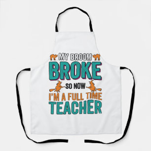 Delantal Camiseta Vintage Divertida De Profesor De Hallowee