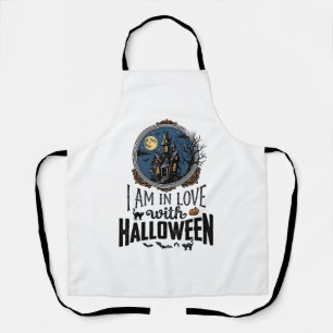 Delantal Camiseta Vintage Me Encanta Diseño De Halloween_1