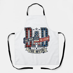 Delantal Camiseta Vintage PAPÁ El Hombre El Mito La Leyenda