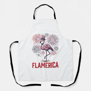 Delantal Camiseta vintage patriótica de flamenco Flamerica_