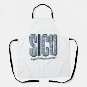 Delantal Camiseta Vintage SICU Unidad de Cuidados Intensivo