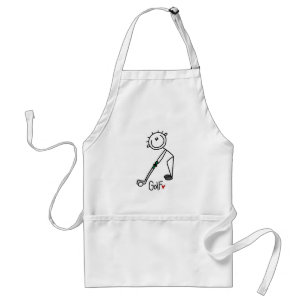 Delantal Camisetas básicas de golf con figuras de palitos y