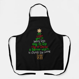 Delantal Camisetas de árboles de Navidad cristianos