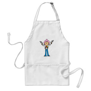 Delantal Camisetas de vaquera sheriff con figuras de palito