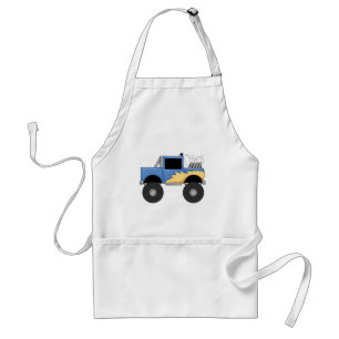 Delantal Camisetas y regalos azules del monster truck