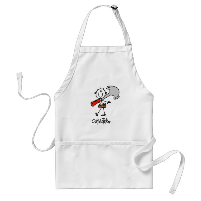 Delantal Camisetas y regalos básicos de carpintero con figu (Frente)