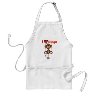 Delantal Camisetas y regalos de gimnasta que ama los anillo
