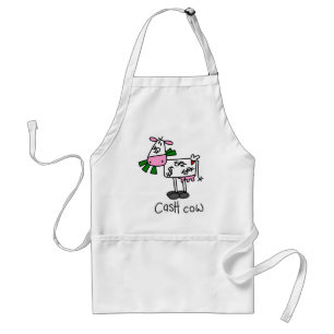 Delantal Camisetas y regalos de la vaca del dinero