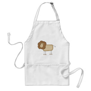 Delantal Camisetas y regalos de león con figura de palito