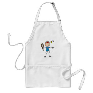 Delantal Camisetas y regalos del jugador de tenis del