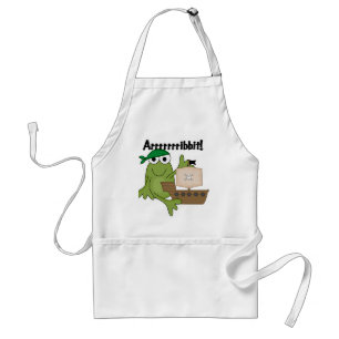 Delantal Camisetas y regalos del pirata de la rana de