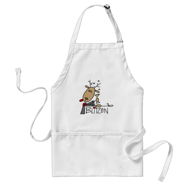 Delantal Camisetas y regalos del reno de Blitzen (Frente)