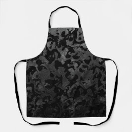 Delantal Camo moderno - Negro y gris oscuro - camuflaje