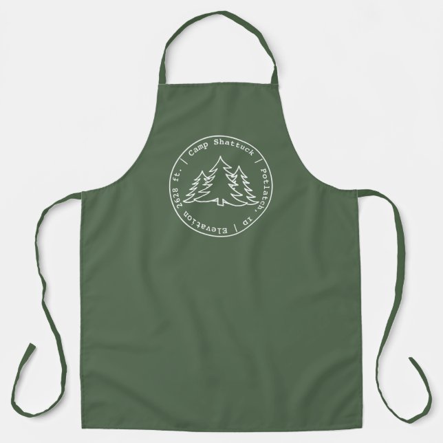 Delantal Campamento Shattuck - Logo del sello - Apron verde (Anverso)