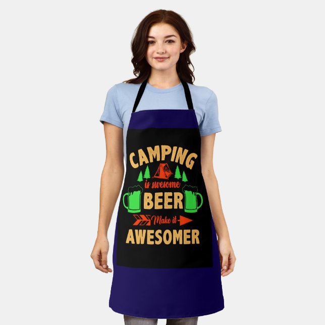 Delantal Camping is Swesome Beer Make it Aesomer-45676  (Gastado)