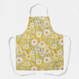 Delantal Campo de flores Naranja amarillo Naturaleza feliz