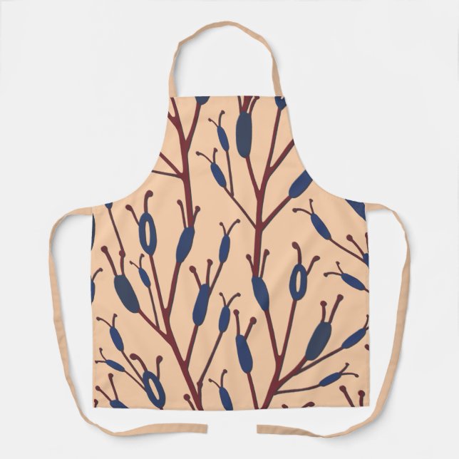 Delantal Campo de gatos con fondo de color (Anverso)