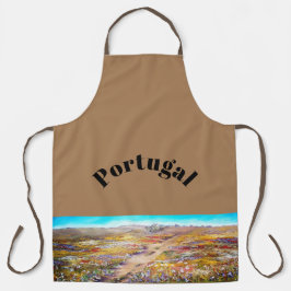 DELANTAL CAMPO DE PRIMAVERA COLORIDA EN APRON ADULTO PORTUG