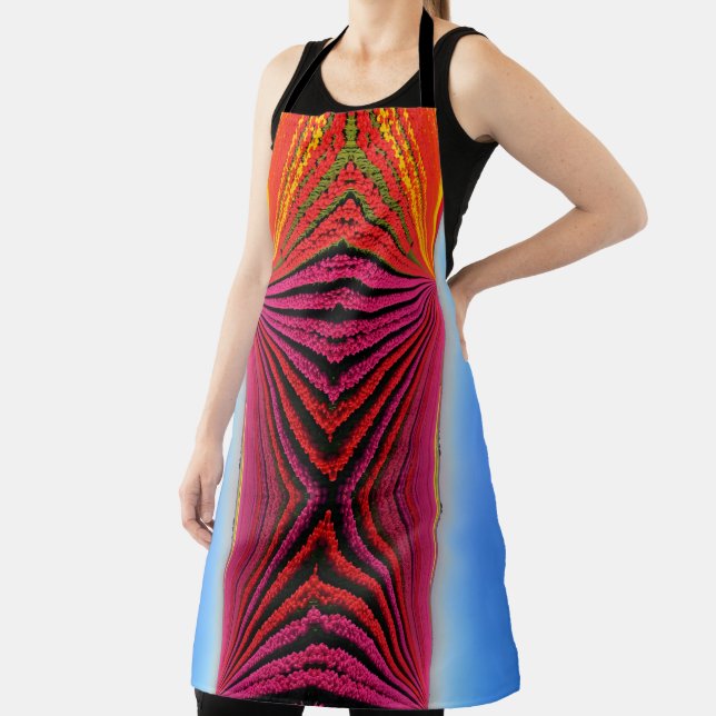 Delantal Campos aéreos de tulipanes en el florecimiento máx (in situ)