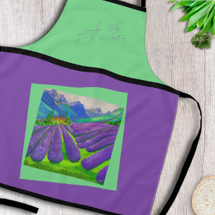 Delantal Campos de lavanda en las montañas - Escaparate de 