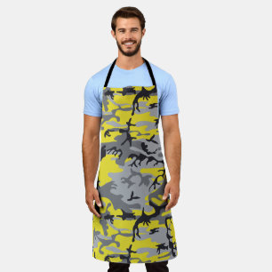 Delantal Camuflaje amarillo y gris, ejército, ejército