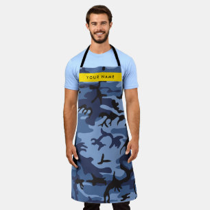 Delantal Camuflaje Azul Marino Personaliza tu nombre