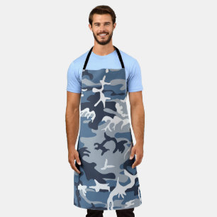 Delantal Camuflaje Azul Nieve Invernal, Militar, Ejército