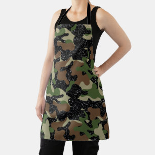 Delantal Camuflaje de bosque de EE. UU. verde oliva marrón